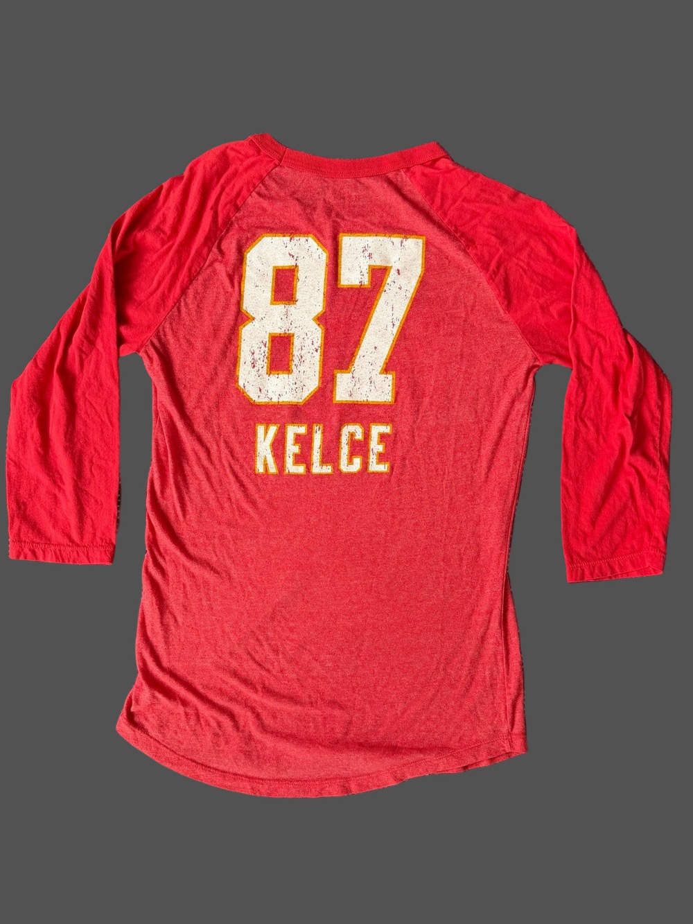 Travis Kelce Kansas City Chiefs Majestic Long Sleeve T-Shirt
